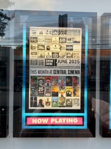 Central Cinema, Knoxville TN, June "2025" - J. R. "Bob" Dobbs & The Church of the SubGenius (lower right).